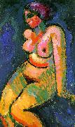 Alexej von Jawlensky Sitzender weiblicher Akt painting